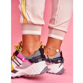 PS1 Chaussures de sport pour femmes blanches LA91 Be One multicolore jaune 5