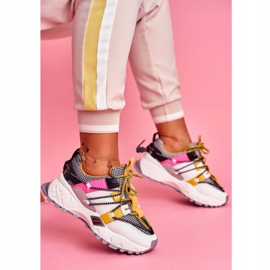 PS1 Chaussures de sport pour femmes blanches LA91 Be One multicolore jaune 1