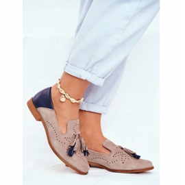 Mocassins Femme Brogues Maciejka Cuir Beige 04484-04 / 00-5 1 Mocassins Femme Brogues Maciejka Cuir Beige 04484-04 / 00-5 1