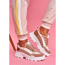 SEA Chaussures Sport Femme Beige et Blanc Palmas blanche brun 1