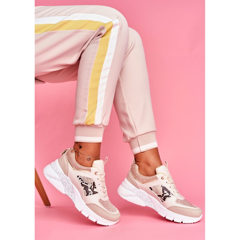 SEA Chaussures Sport Femme Glitter Beige Paloma 2