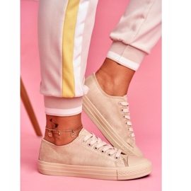 BUGO Baskets Femme Beige El Paso En Daim 6