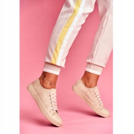 BUGO Baskets Femme Beige El Paso En Daim 4