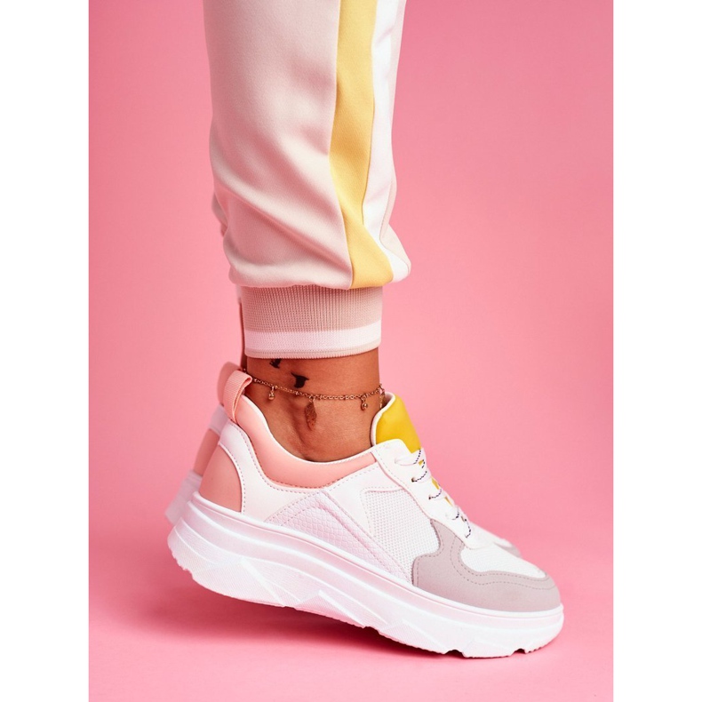 BUGO Chaussures de sport pour femmes roses et blanches Fresno 2 BUGO Chaussures de sport pour femmes roses et blanches Fresno 2