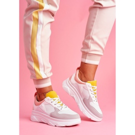 BUGO Chaussures de sport pour femmes roses et blanches Fresno 1 BUGO Chaussures de sport pour femmes roses et blanches Fresno 1