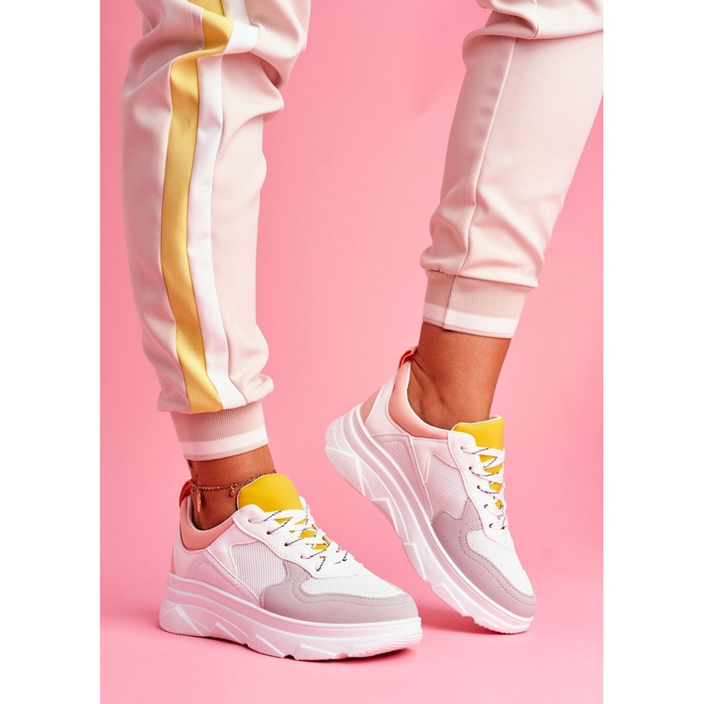 BUGO Chaussures de sport pour femmes roses et blanches Fresno 1 BUGO Chaussures de sport pour femmes roses et blanches Fresno 1