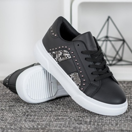 SHELOVET Baskets à la mode sur la plate-forme le noir 2