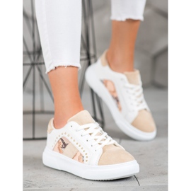 SHELOVET Baskets à la mode sur la plate-forme blanche brun 1