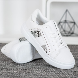 SHELOVET Baskets à la mode sur la plate-forme blanc 2