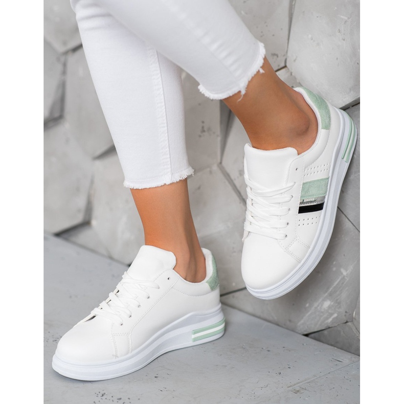 SHELOVET Baskets élégantes blanche 1