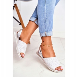 Sandales Plates pour Femmes Sergio Leone Argent SK030 gris 2