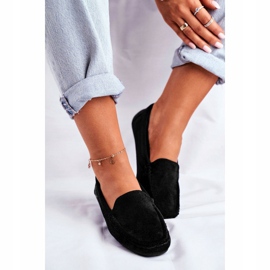 Evento Mocassins en daim noir des femmes le noir 1