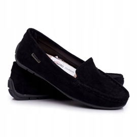 Evento Mocassins en daim noir des femmes le noir 3