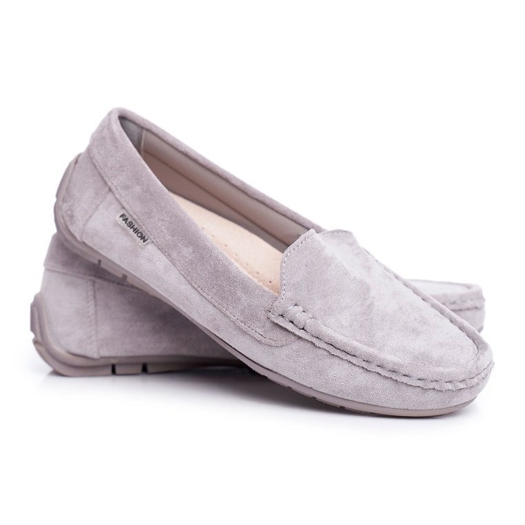 EVE Mocassins Gris Femme En Daim Morreno 1 EVE Mocassins Gris Femme En Daim Morreno 1