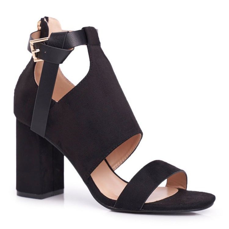 Vinceza Sandales pour femmes sur un talon haut avec une tige paumes noires 1