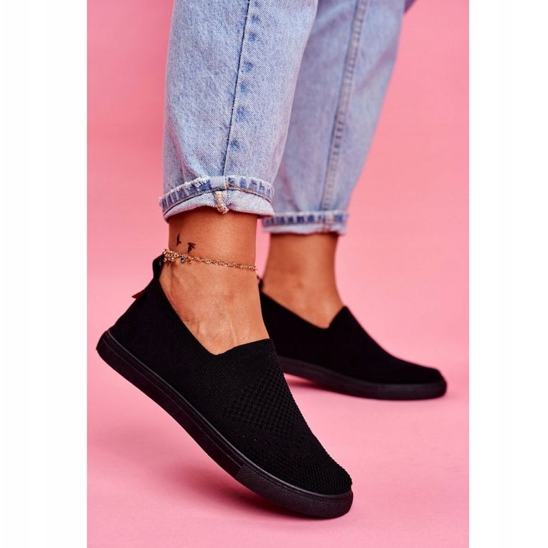 Baskets noires pour femmes Baskets à enfiler Big Star FF274A609 1