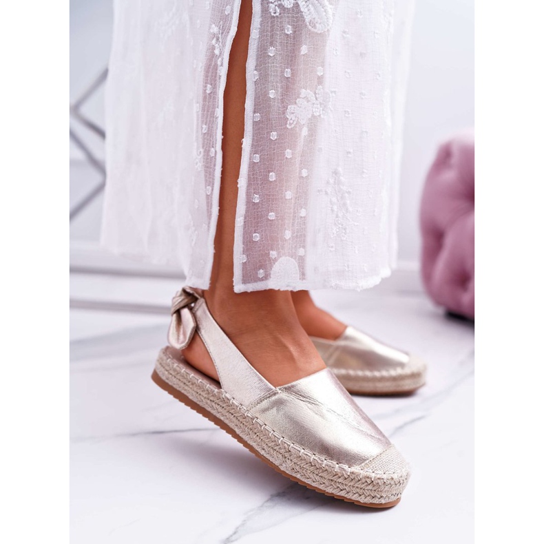 FRJ Espadrilles Femme Contour Doré d'or 2
