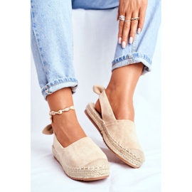 FRJ Espadrilles Femme Daim Beige Contour 1