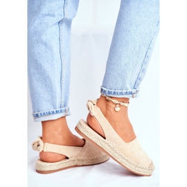 FRJ Espadrilles Femme Daim Beige Contour 3