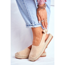 FRJ Espadrilles Femme Daim Beige Contour 2