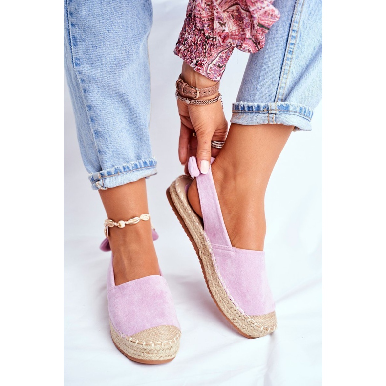 FRJ Espadrilles Femme Suède Contour Violet 1 FRJ Espadrilles Femme Suède Contour Violet 1