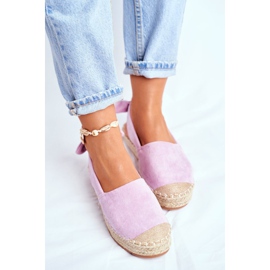 FRJ Espadrilles Femme Suède Contour Violet 2 FRJ Espadrilles Femme Suède Contour Violet 2