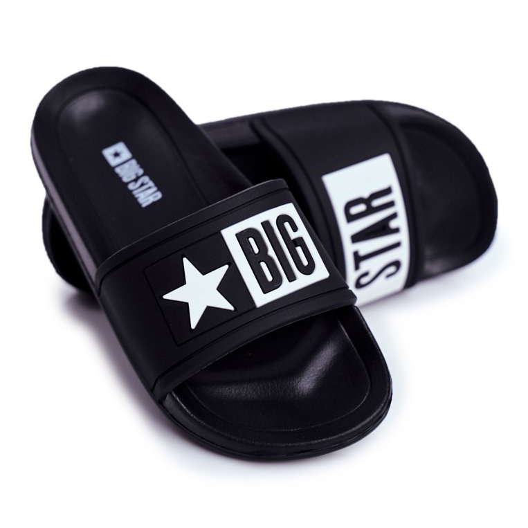 Pantoufles Big Star noires pour enfants et adolescents DD374150 2