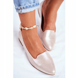 Ballerines Femme Sergio Leone Beige Or BL610 d'or 2