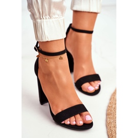 ADY Sandales À Talons Pour Femmes En Daim Noir Anastasie le noir 4