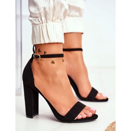 ADY Sandales À Talons Pour Femmes En Daim Noir Anastasie le noir 3