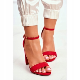 FW1 Sandales À Talons Pour Femmes En Daim Rouge Anastasie 2