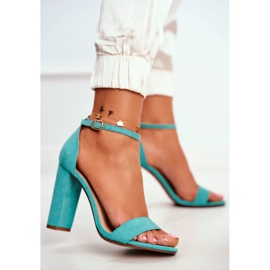 ADY Sandales À Talons Pour Femmes En Daim Vert Anastasie 2