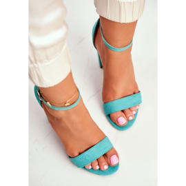 ADY Sandales À Talons Pour Femmes En Daim Vert Anastasie 6