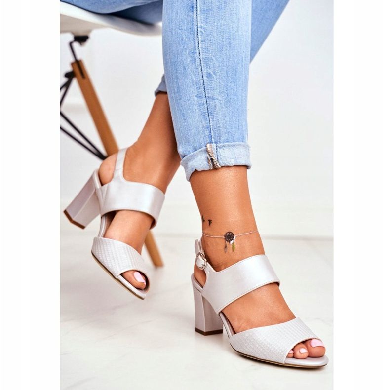 Sandales À Talons Hauts Pour Femmes Sergio Leone Argent SK778 brun multicolore gris 2 Sandales À Talons Hauts Pour Femmes Sergio Leone Argent SK778 brun multicolore gris 2