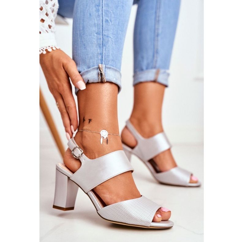 Sandales À Talons Hauts Pour Femmes Sergio Leone Argent SK778 brun multicolore gris 1 Sandales À Talons Hauts Pour Femmes Sergio Leone Argent SK778 brun multicolore gris 1