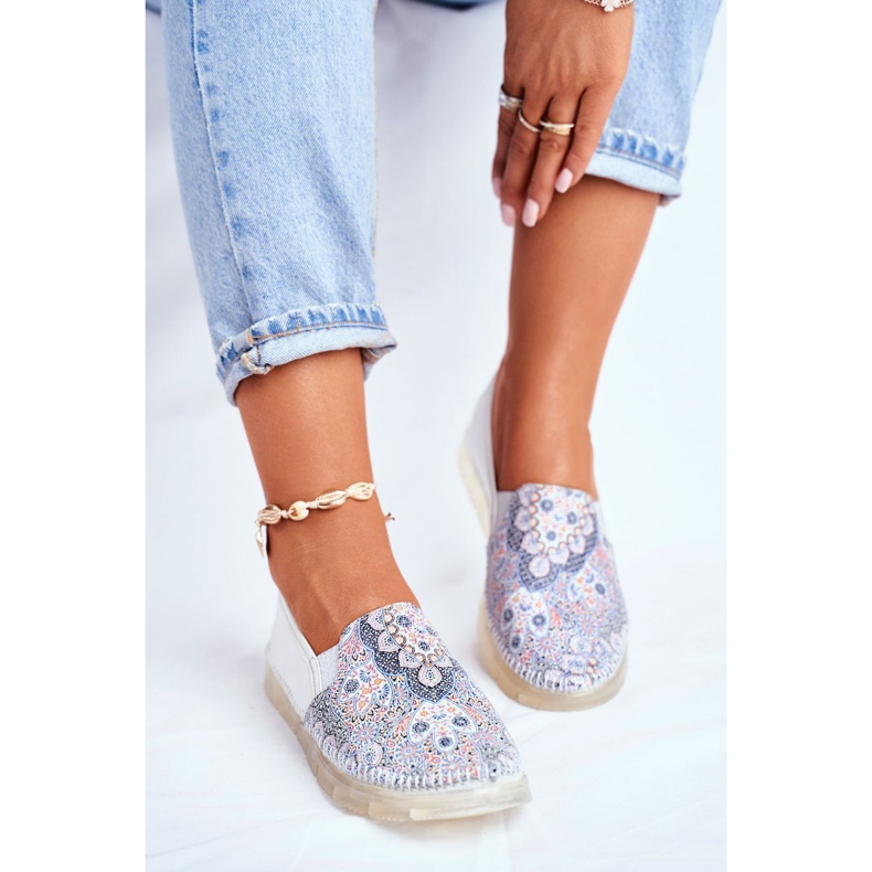 Bottines Femme Brogues Maciejka Cuir Blanc 03512-46 blanche multicolore 1