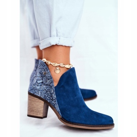 Bottes À Talons Femme Maciejka Printemps Cuir Bleu Marine 04492-17 1