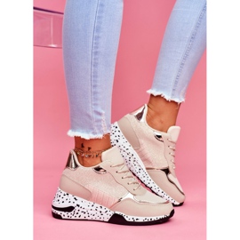 Chaussures De Sport Femme Hidden Wedge Beige Mollen 2