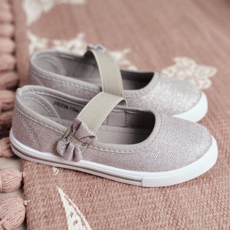 EVE Baskets Enfant Ballerines Argent Bianka gris 1 EVE Baskets Enfant Ballerines Argent Bianka gris 1