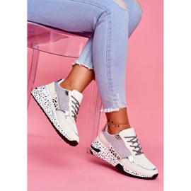 Chaussures Sport Femme Semelle Épaisse Blanche Nokien multicolore 2