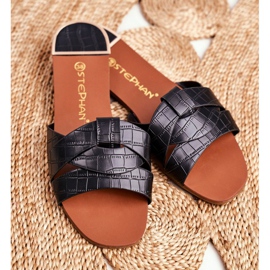 Chaussons Femme Snake Skin Black Chance le noir 1