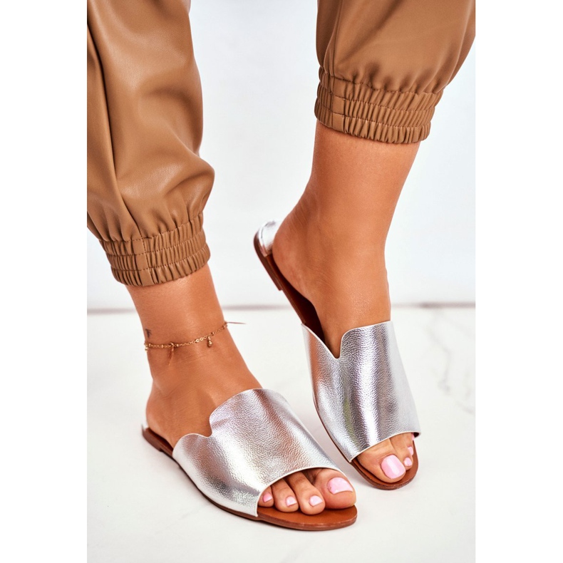 HAN Chaussons Femme Plat Argent Mimios gris 1 HAN Chaussons Femme Plat Argent Mimios gris 1