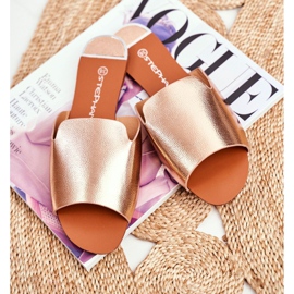HAN Chaussons Femme Plat Or Rose Mimios doré 2