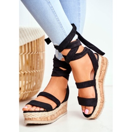 HAN Sandales Pour Femmes Sur La Plateforme Attachées Noir La Favorite le noir 2 HAN Sandales Pour Femmes Sur La Plateforme Attachées Noir La Favorite le noir 2