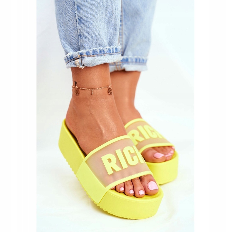 PS1 Chaussons Femme Sur La Plateforme Jaune Riche 1