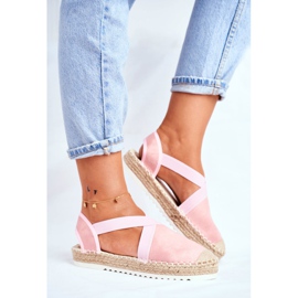 ADY Espadrilles pour femme à motif rose découpé 2