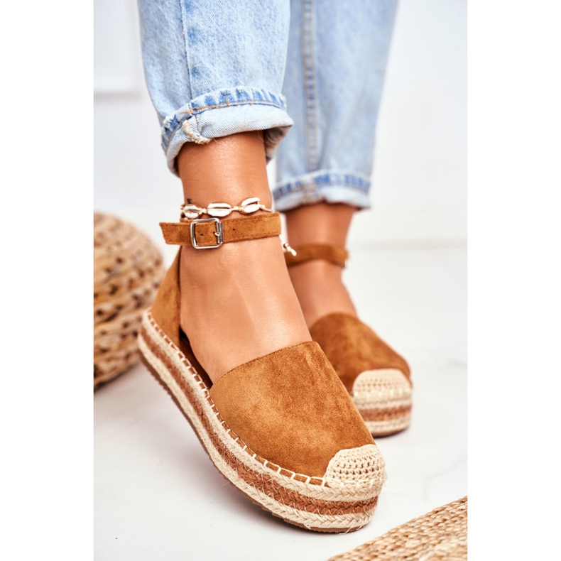 FB2 Espadrilles Femme Sur La Paille Camel Toca Toca Plateforme brun 2