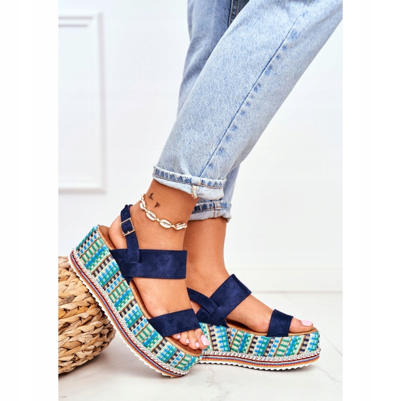 FW1 Sandales On Wedge Espadrilles Femme, bleu marine Sandy 2 FW1 Sandales On Wedge Espadrilles Femme, bleu marine Sandy 2