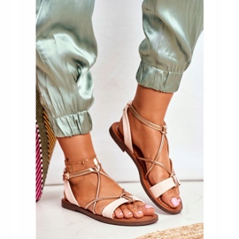 FW1 Sandales Femme Plat Rose Alison 1