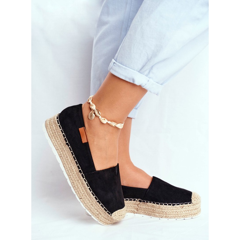 FRBS Espadrilles Pour Femmes Sur La Plateforme Noire La Playa 2